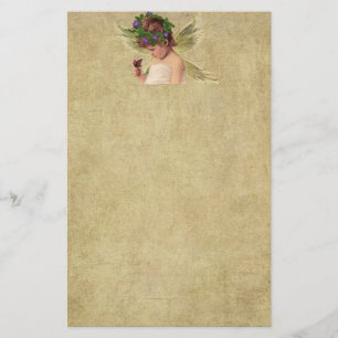 Papeterie Petite fille-Ange - Papier à lettres - Sans lignes