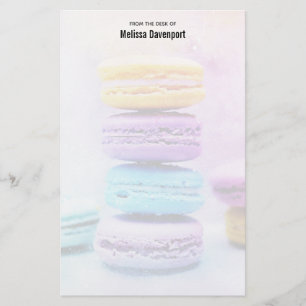 Papeterie Photo de macarons colorés et délicieux