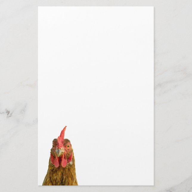 Papeterie Photo d'un animal de ferme amusant pour le poulet (Devant)