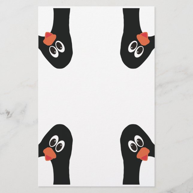 Papeterie Pingouins dans le coin Drôle et mignon (Devant)