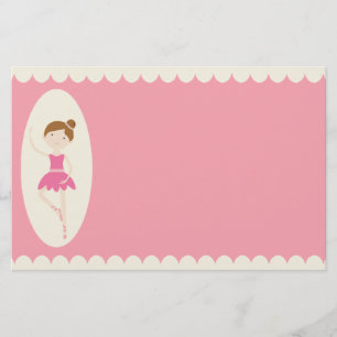 Papeterie Pink Ballerina 1 Papier à lettres