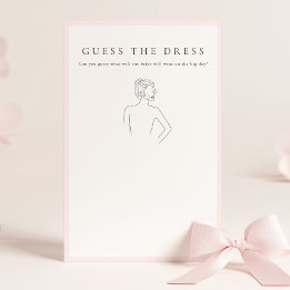 Papeterie Pink Devinez La Fête des mariées Robe