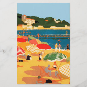 Papeterie Plage vintage de la Riviera française