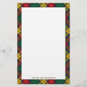 Papeterie Plaid de tartan élégant de Buchanan de clan