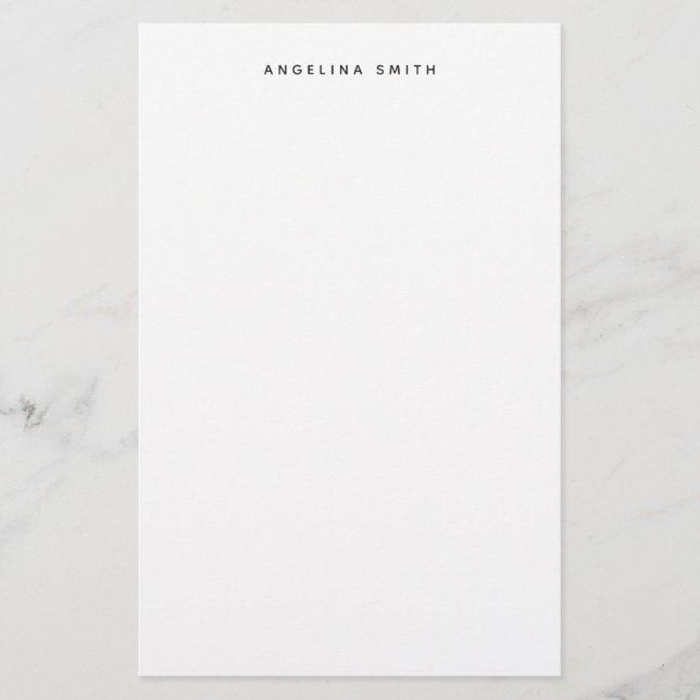 Papeterie Plat minimaliste moderne Simple Noir Blanc (Devant)