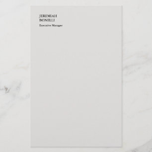 Papeterie Platine gris minimaliste moderne