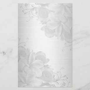 Papeterie Plumeria satin-look floral stroery