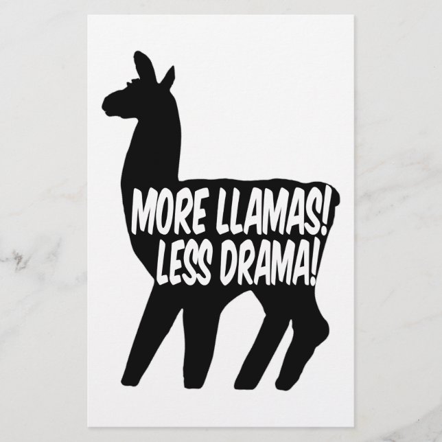 Papeterie Plus de lamas moins de drame (Devant)