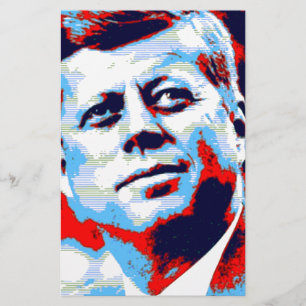 Papeterie Pop Art JFK John F. Kennedy Rouge Bleu