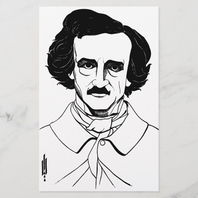 Papeterie Portrait d'Edgar Allan Poe (Devant)