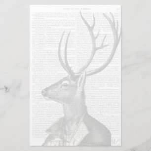 Papeterie Portrait noir et blanc de cerfs