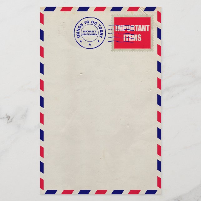 Papeterie Postage par avion (Devant)