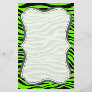 Papeterie Poster de animal vert clair Zebra