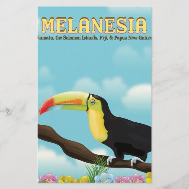 Papeterie poster de voyage Melanesia Toucan (Devant)