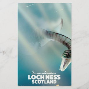 Papeterie Poster de voyage monstre Loch Ness Scotland