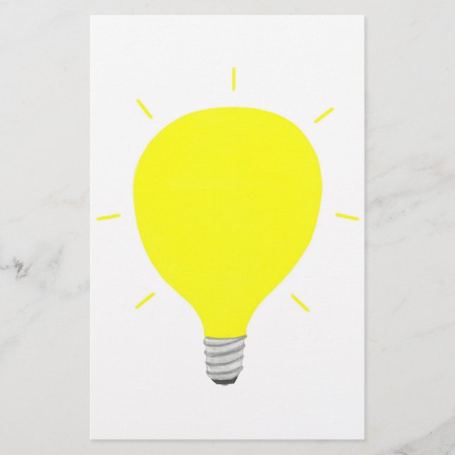 Papeterie Poster votre idée brillante Yellow Light Bulle Pap (Devant)