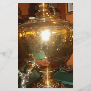 Papeterie Pot de thé doré vintage Mur Art & Imprimer
