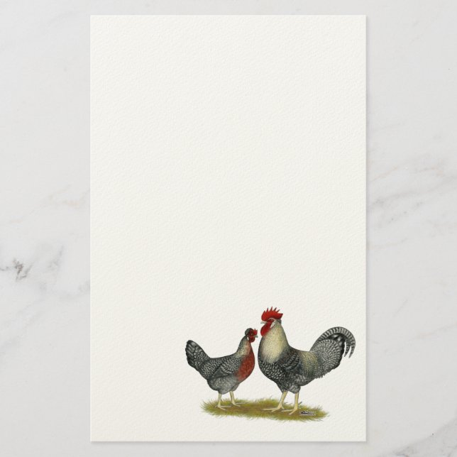 Papeterie Poulets crèmes de Legbar (Devant)