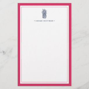 Papeterie Prép ananas Pink & Navy personnalisé