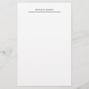 Papeterie Professionnel Blanc Minimaliste Moderne Simple