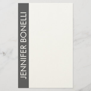 Papeterie Professionnel minimaliste moderne nom gras gris