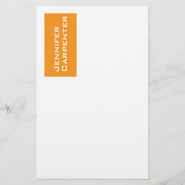 Papeterie Professionnel minimaliste orange moderne (Devant)