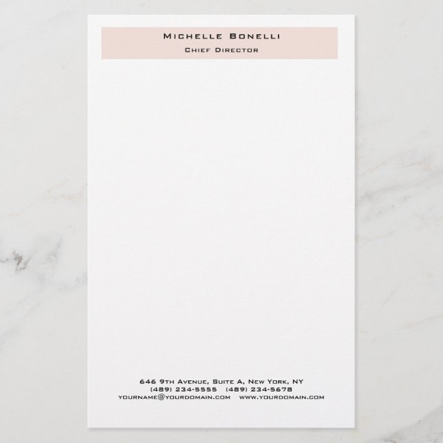 Papeterie Professionnel Moderne Minimaliste Simple (Devant)