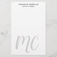 Professionnel Moderne Monogrammé Minimaliste