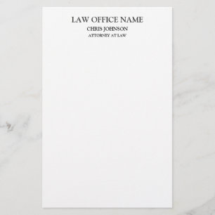 Papeterie Profil d'affaires du procureur noir blanc