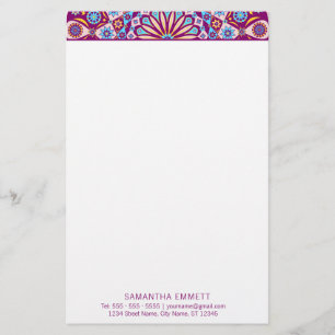 Papeterie Purple Mandala Professional Moderne Papier