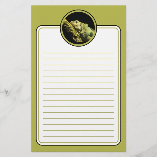 Papeterie rayée par iguane noble (Devant)