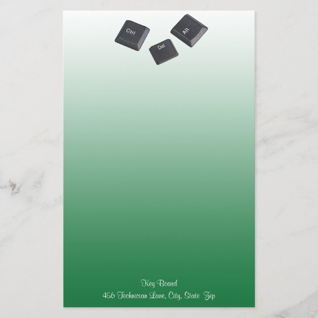 Papeterie Redémarrez les clés d'ordinateur personnel sur Gre (Devant)