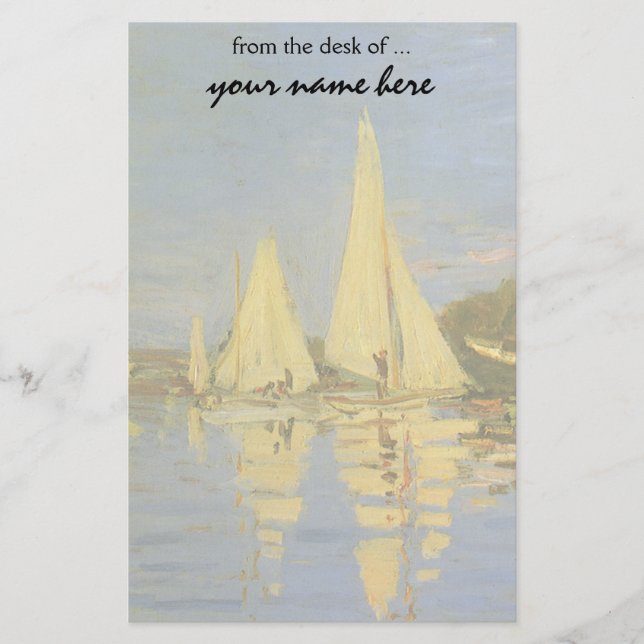 Papeterie Régate à Argenteuil par Claude Monet (Devant)