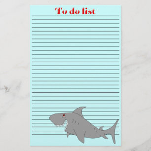 Papeterie Requin pour faire la liste