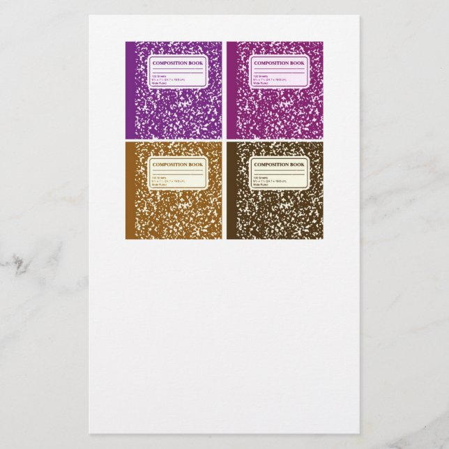 Papeterie Retour à l'école/Carnet de composition (Devant)