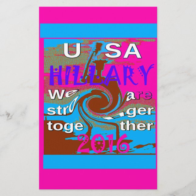 Papeterie Retro USA Stronger Together Abstrait Art Print (Devant)