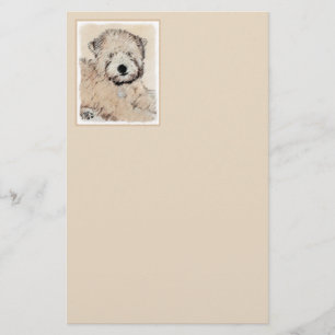 Papeterie Revêtu doux Roue Peinture Terrier Art original