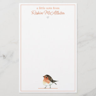 Papeterie Robin Orange mignon - Simple Élégant