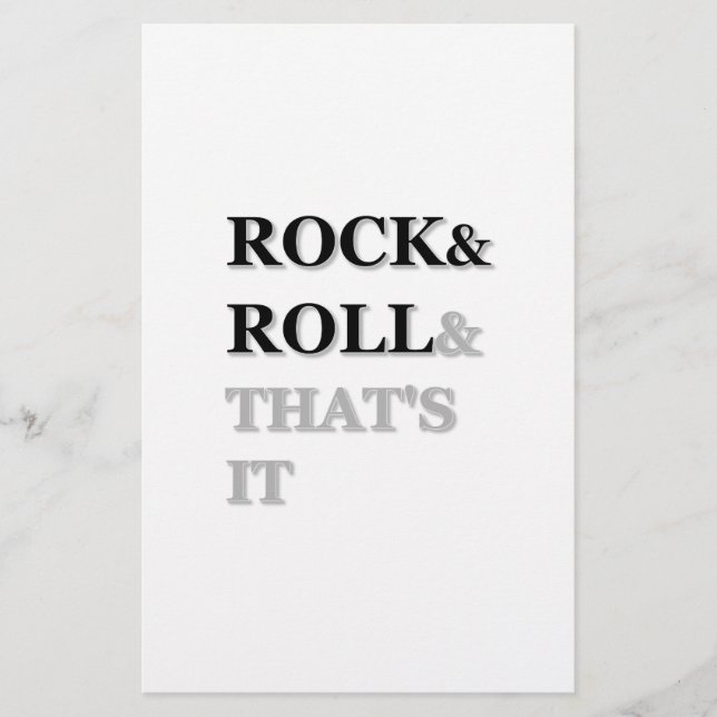 Papeterie Rock and Roll Et c'est tout (Devant)