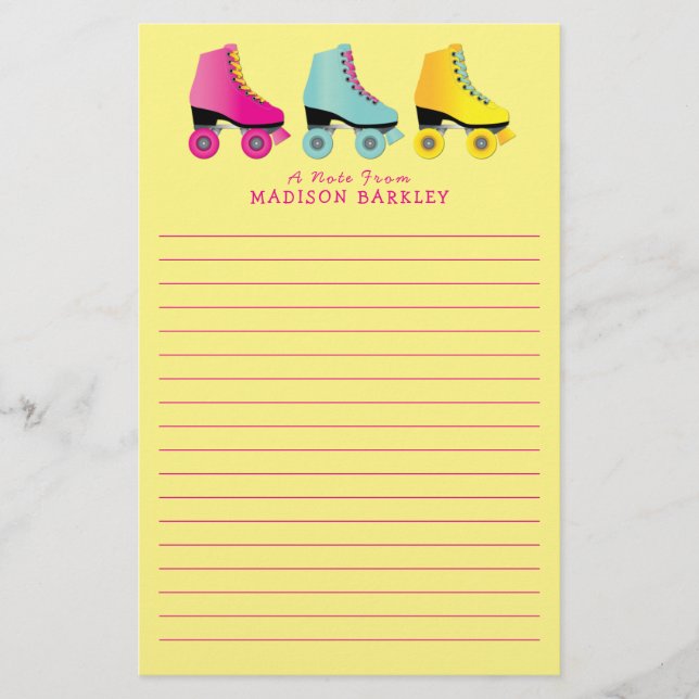 Papeterie Roller Skate Kid Cute Retro Skate (Devant)