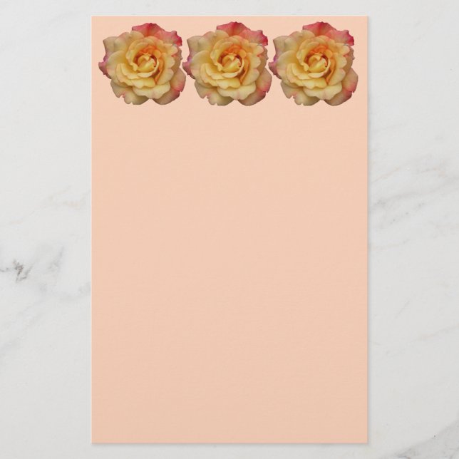 Papeterie Rose Beautiful Pink and Yellow Floral (Devant)