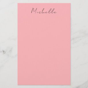Papeterie Rose Clair Professionnel Écriture Manuscrite Uniqu
