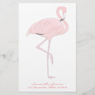 Papeterie rose de coutume de Flamant rose