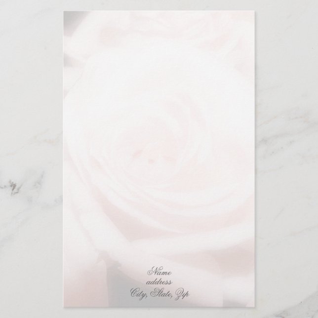 Papeterie Rose de rose stationnaire (Devant)