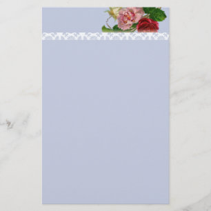 Papeterie Rose et Motif victorien