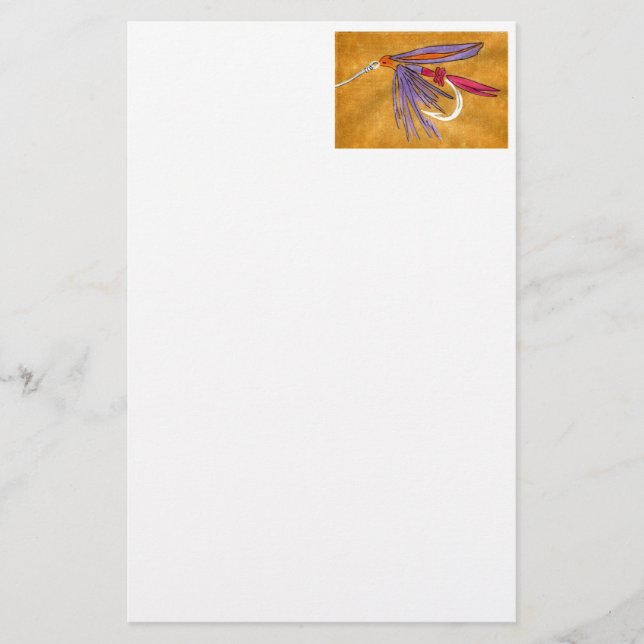 Papeterie "rose et pourpre" pour vol mouillé (Devant)