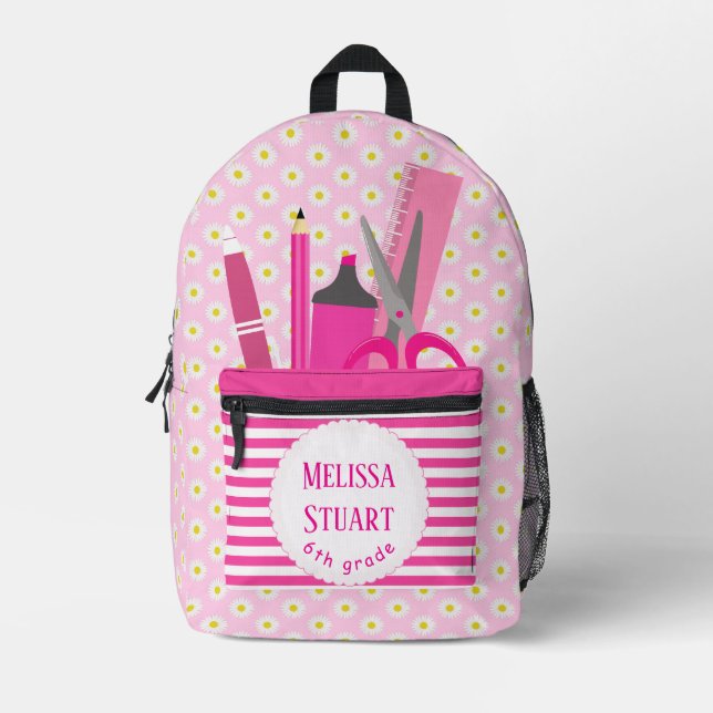 Papeterie rose pour son sac à coudre pour impressi (Recto)