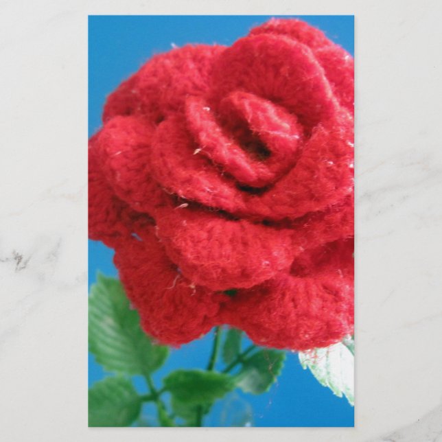 Papeterie Rose rouge coton (Devant)