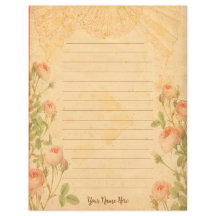 Papeterie Rose vintage