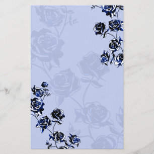 Papeterie Roses au-dessus du bleu pâle